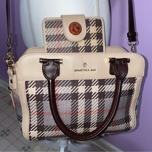 Spartina 449 Wymberly Box Satchel Yacht Club Mini Wallet Plaid Preppy Coastal